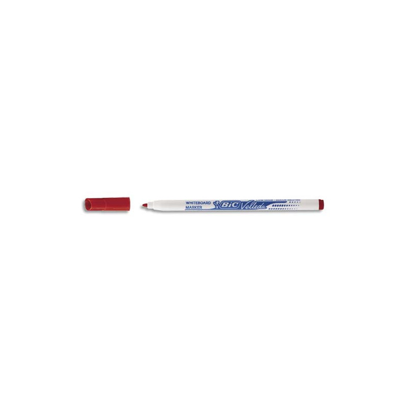 BIC Velleda 1721 Feutres pour Tableau Blanc Effaçables à Sec Pointe Conique Fine - Rouge