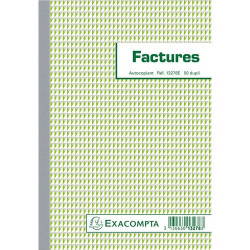 EXACOMPTA Manifold Factures 21x14,8cm - 50 feuillets dupli autocopiants