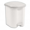 RUBBERMAID Collecteur Blanc à pédale, capacité 15 litres en platsique - Dim. : L32,2 x H39 x P31,4 cm