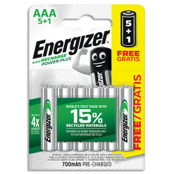 ENERGIZER Pile Power Plus AAA 700 mAh, pack de 5+1 piles