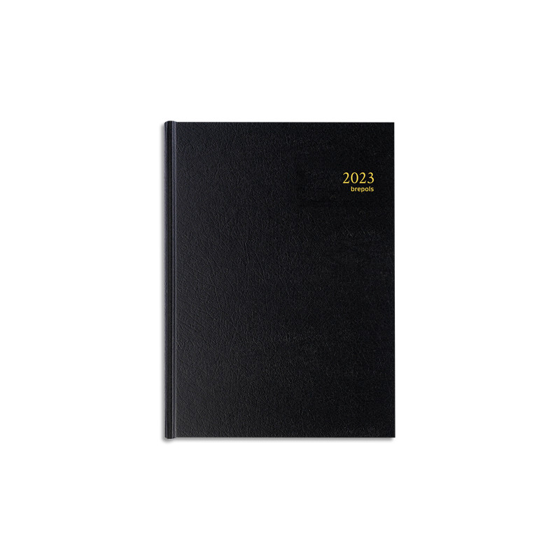 BREPOLS Agenda SANTEX Bremax 2, relié, 1 jour sur 2 pages, 8 colonnes,sextilingue, 21x29cm, noir