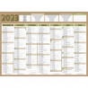 CBG Calendrier NATURA, 100% recyclé, 7 mois par face soit 14 mois, 40,5x55cm, 2 illets et 1 cordonnet