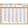 CBG Calendrier QUARANTOR, 7 mois par face soit 14 mois, 40,5x55cm, 2 illets et 1 cordonnet