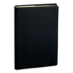 QUO VADIS Agenda Manager spiralé 1S/2P avec Atlas papier Ivoire - format 21x27 cm couverture Impala Noire