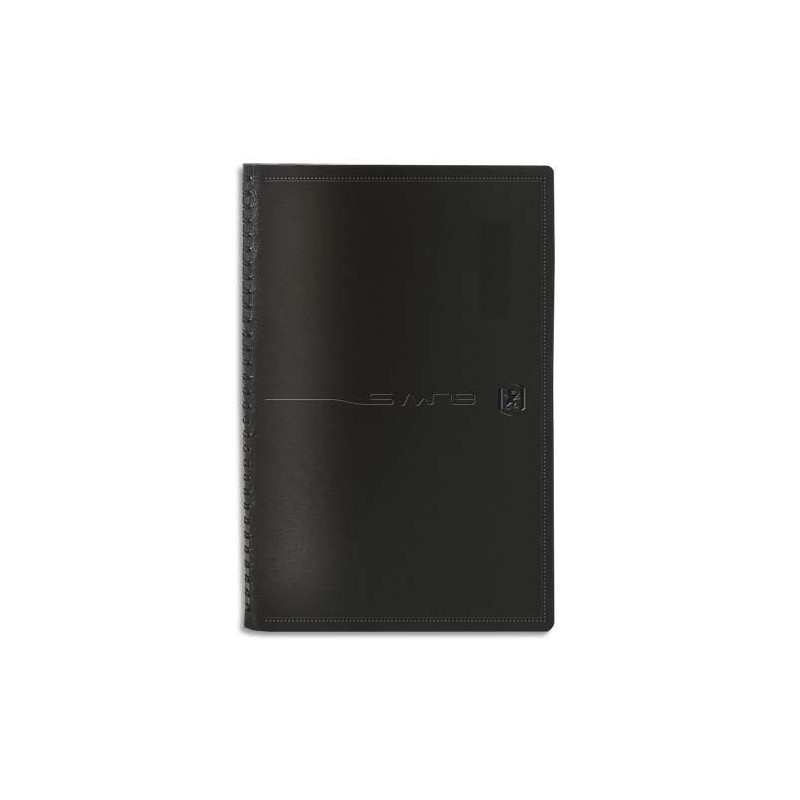 OXFORD Agenda Swing Wire'o spiralé, 1S/2P, grille Like Work SCRIBZEE - Format 15 x 21 cm couverture Noire