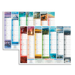 CBG Calendrier BANCOLOR 7 mois par face soit 14 mois,40,5x55cm, 2 illets et 1 cordonnet