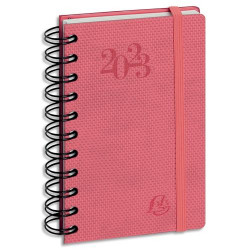 EXACOMPTA Agenda journalier poche SWAN, spiralé, 1J/P, 9x14,6cm, couvertures grains textile assorties