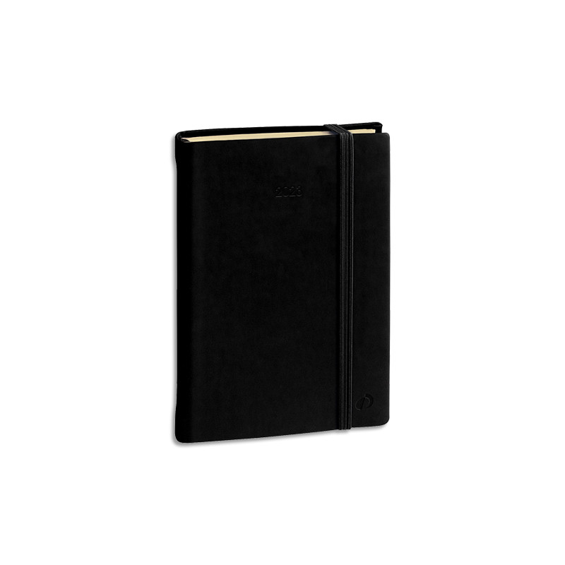 QUO VADIS Agenda civil SILK Ministre Prestige, 16 x 24 cm, 1 sem sur 2 pges, papier ivoire, couv noire