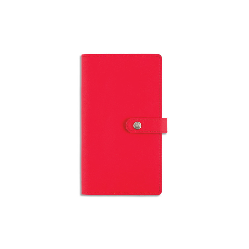 OBERTHUR Agenda LADY KENT, 1 semaine sur 2/P, format 9,5x17,5cm, couvertures simili cuir Rouge