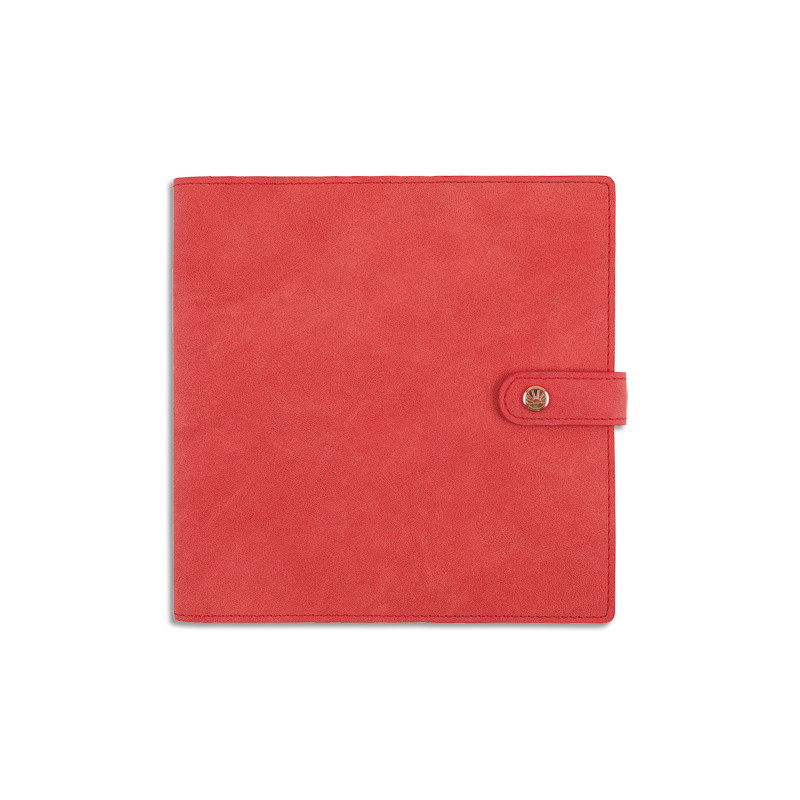 OBERTHUR Agenda RAMATUELLE, 1S/2P, format 16,5x16,5cm, couverture amovible en PU Corail