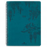 OBERTHUR Agenda PRIMROSE 27, spiralé, 1S/2P, format 22x28cm Bleu vert