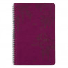 OBERTHUR Agenda PRIMROSE 25, spiralé, 1S/2P, format 17x24,5cm Prune