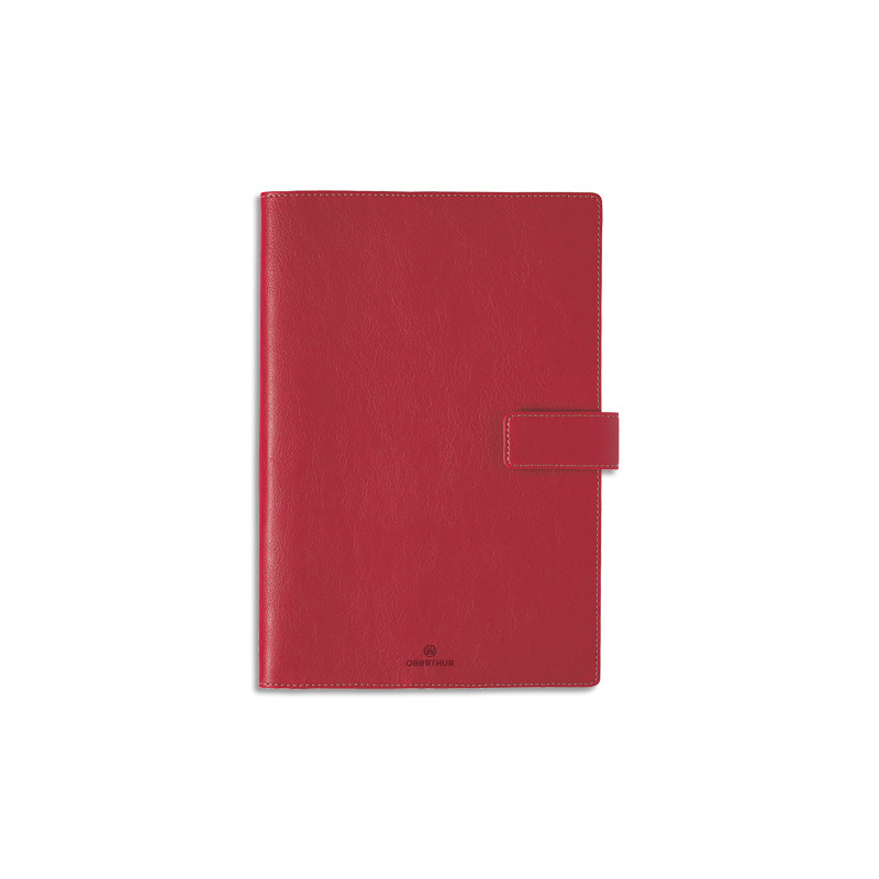 OBERTHUR Agenda MILANO 25, spiralé, 1S/2P, format 17x24,5cm, couverture amovible en PVC Rouge