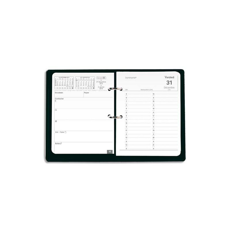 QUO VADIS Bloc Planning socle fumé + recharge 1J/P+1P de notes - format :11,5 x 14,5 cm