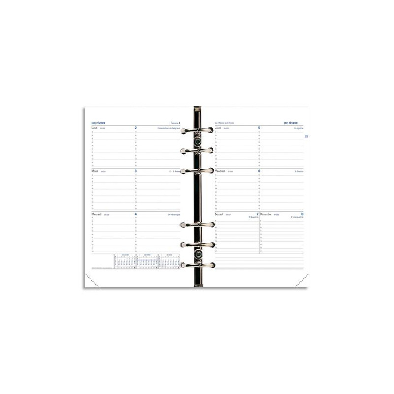 QUO VADIS Recharge Timer format 21, Septembre à Décembre 2025 à l'horizontale papier Blanc