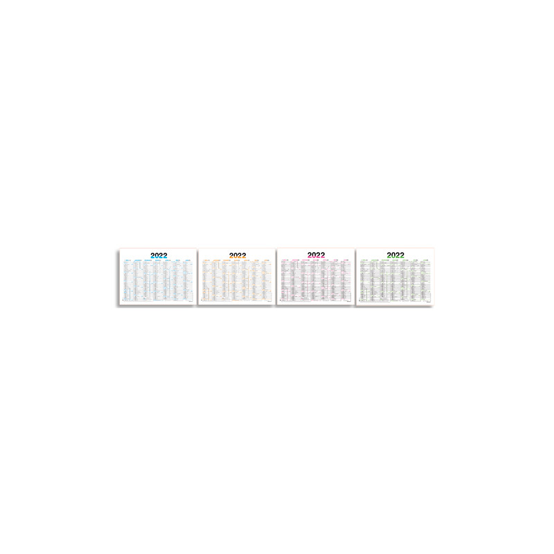 OBERTHUR Calendrier Fluo, 14 mois, déc-juin, juillet-janvier, format 57 x 41 cm