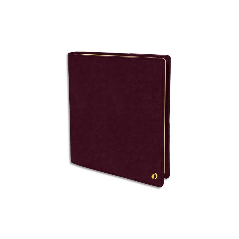 QUO VADIS Agenda Wild Exécutif Prestige 1S/2P, papier ivoire - format 16 x 16 cm couverture Velours Prune