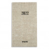 BREPOLS Agenda Notavision Tessuto, 1S/2P, sextilingue, format 9 x 16 cm, beige, relié