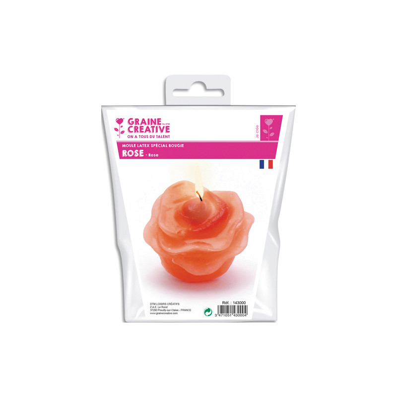 GRAINE CREATIVE Moule en latex 4 cm forme de rose pour fabriquer des bougies