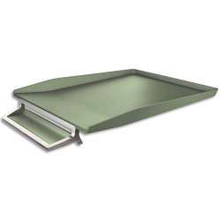 LEITZ Corbeille à courrier + plumier STYLE en ABS et ZINC. Coloris Vert