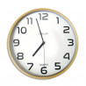 UNILUX Horloge Baltic Hêtre, structure bois, cadran plastique, mécanisme à quartz - Diamètre 30,5 cm
