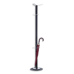 STEELRANGE Portemanteau 6 patères, acier Blanc, porteparapluie, fut et base acier anthracite, H 175 cm