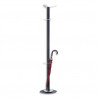 STEELRANGE Portemanteau 6 patères, acier Blanc, porteparapluie, fut et base acier anthracite, H 175 cm