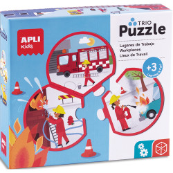 APLI KIDS Puzzle de 24 pièces trio sur le thème des professions