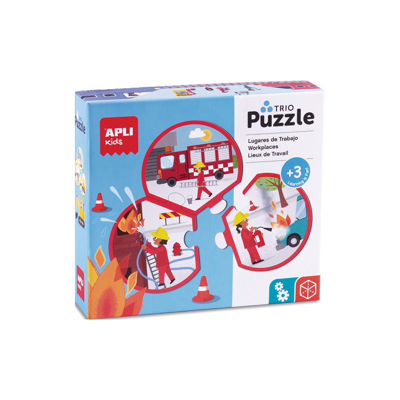 APLI KIDS Puzzle de 24 pièces trio sur le thème des professions