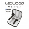 LEDWOOD Ecouteurs intra-auriculaires sans fil Noir, touch contôle, USB TYPE-C