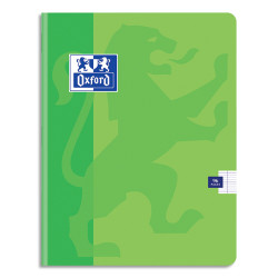 OXFORD Cahier Color Life piqûre 96 pages Seyès 21x29,7. Couverture carte coloris Vert