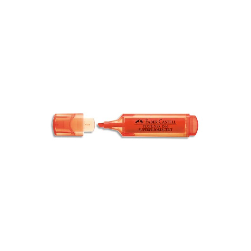 FABER CASTELL Surligneur TEXTLINER 1546, pointe feutre biseautée, coloris Orange