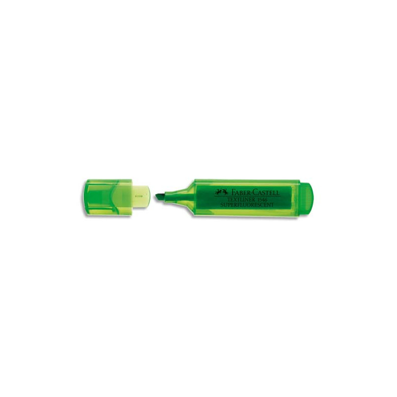 FABER CASTELL Surligneur TEXTLINER 1546, pointe feutre biseautée, coloris Vert