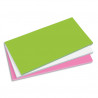 SIGEL Bloc de 3 x100 notes électrostatiques format 10 x 20 cm. Coloris assortis: Rose, Blanc et Vert