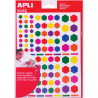 APLI KIDS Pochette de 6 feuilles (624 u) de gommettes forme hexagonales couleurs assorties