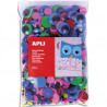 APLI KIDS Sachet de 600 yeux adhésifs couleurs assorties