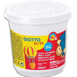 GIOTTO BE-BE, Pot de 220 gr de pâtes jouer couleurs couleur blanc, livré par lot de 8