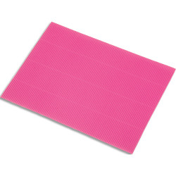 FABRIANO Lot de 5 feuilles de carton ondulé 328g, dimensions 50 x 70 cm, coloris fuchsia