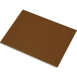 FABRIANO Lot de 5 feuilles de carton ondulé 328g, dimensions 50 x 70 cm, coloris marron