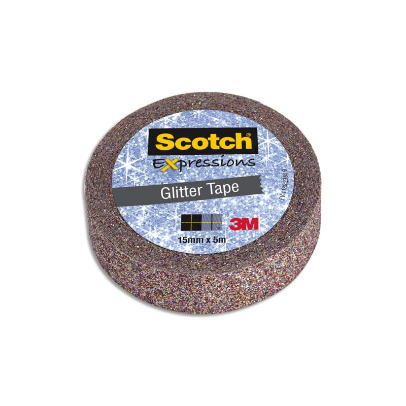 SCOTCH Ruban Expression (MaskingTape) pailleté multicolor 15mmx5m