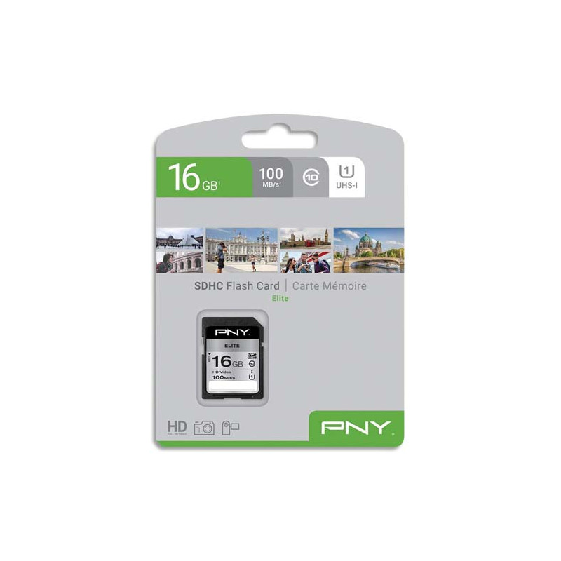 PNY Carte SD Elite 16Go P-SD16GU1100EL-GE