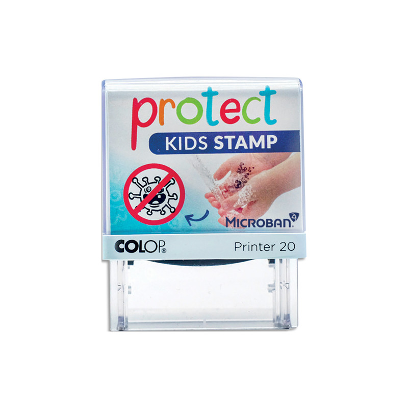 COLOP Tampon Printer 20 Protect Kids Microban, pour apprendre aux plus grands à se laver les mains
