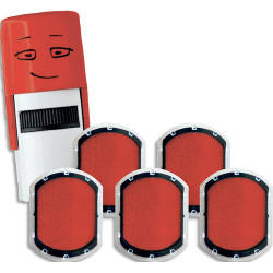 COLOP Boîte de 5 encriers rouge brave pour tampon Nio Emoji