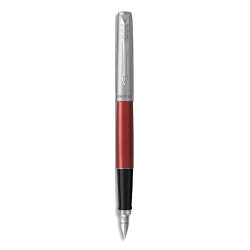 PARKER Stylo plume Jotter Rouge Kesington, pointe moyenne encre Bleue