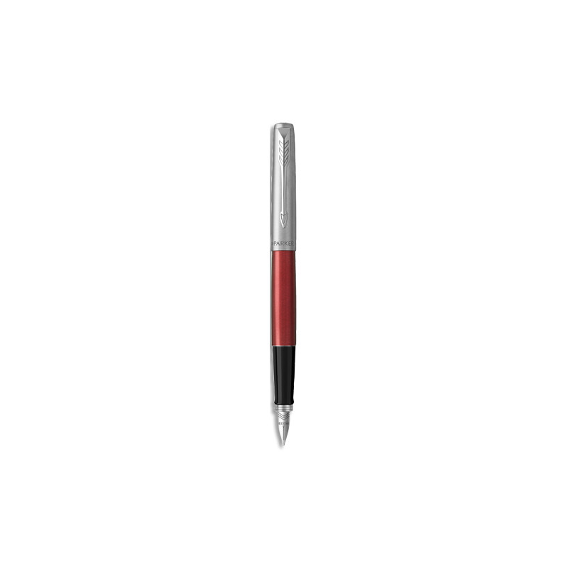 PARKER Stylo plume Jotter Rouge Kesington, pointe moyenne encre Bleue