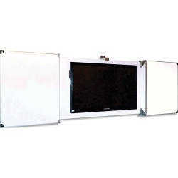 ULMANN Paire de volets de H 120x100 cm rabattables pour écrans émaillés blancs (support mural non fourni)