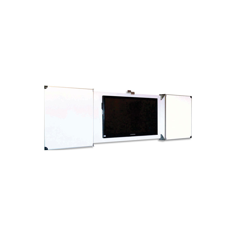 ULMANN Paire de volets de H 120x100 cm rabattables pour écrans émaillés blancs (support mural non fourni)