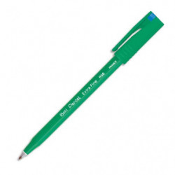 PENTEL Stylo feutre à bille pointe plastique 0,6 mm encre Bleue corps plastique Vert R 56