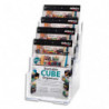 DEFLECTO Porte-brochures 4 cases format A5 transparent