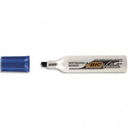 BIC Velleda 1781 Feutres pour Tableau Blanc Effaçables à Sec Pointe Biseautée Large - Bleu